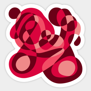 Surreal Shapes (Miro Inspired) Sticker